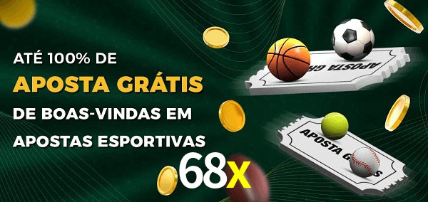 68x Ate 100% de Aposta Gratis