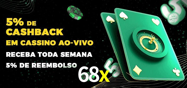 Promoções do cassino ao Vivo 68x